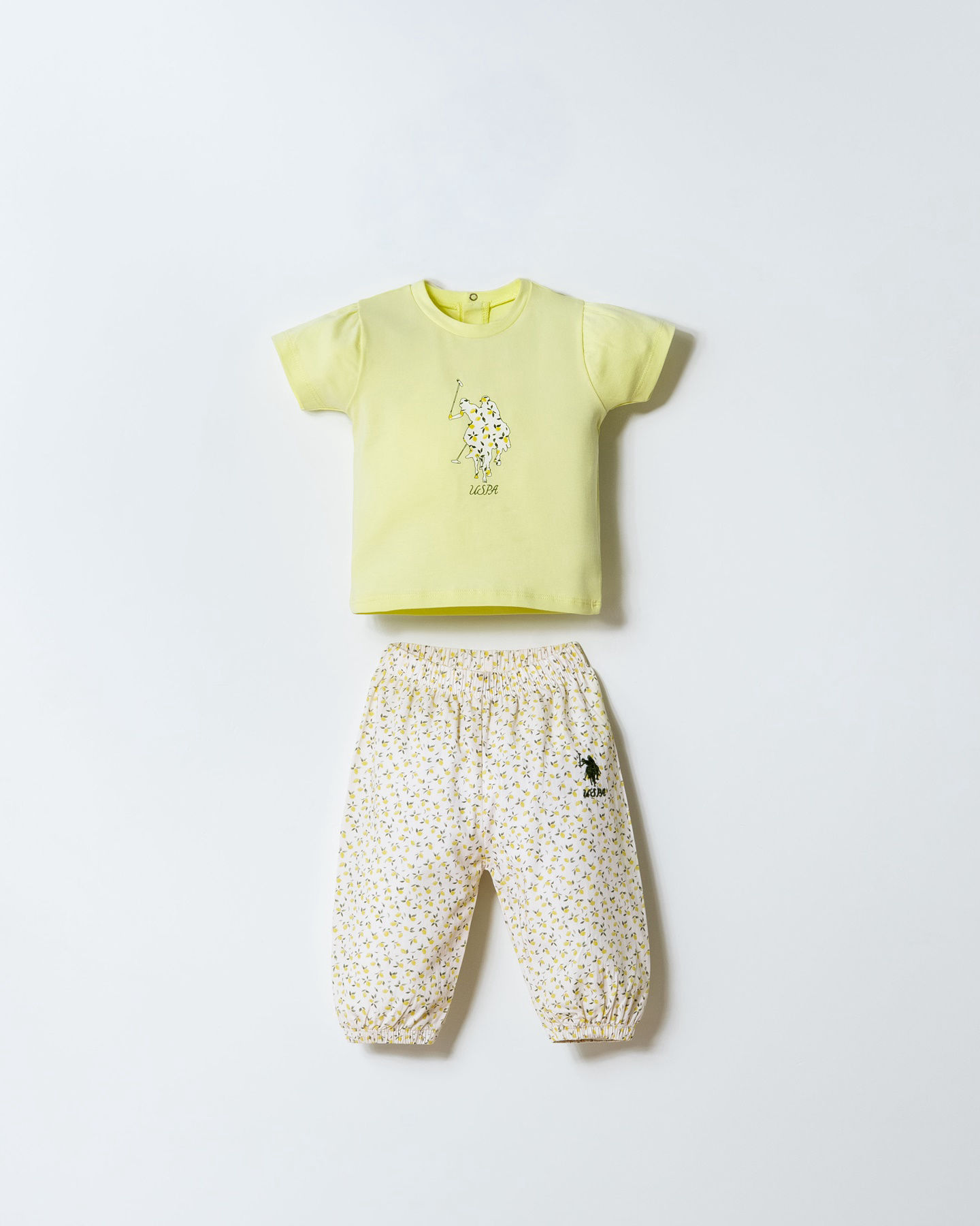 Set Galben Pantaloni cu Lamîi
