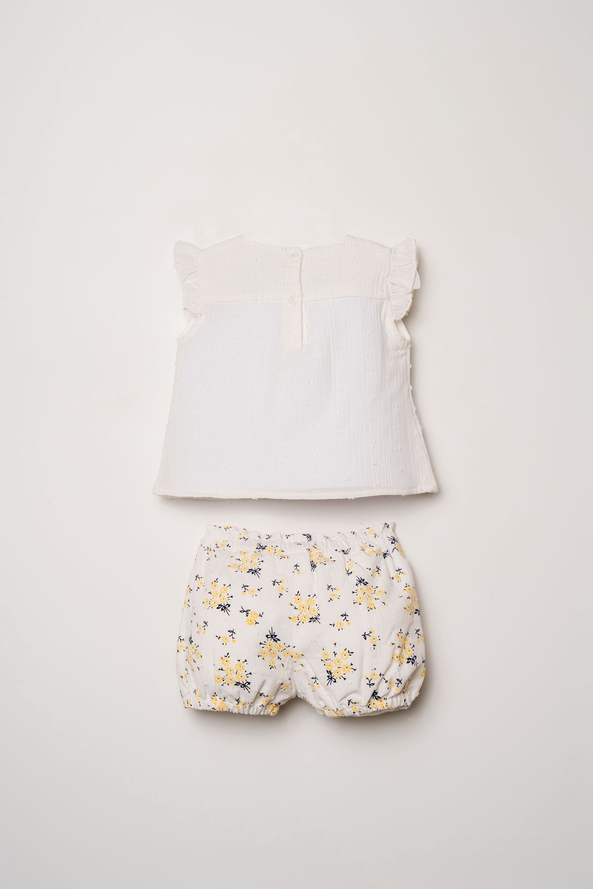 Set Alb Cu Flori 
